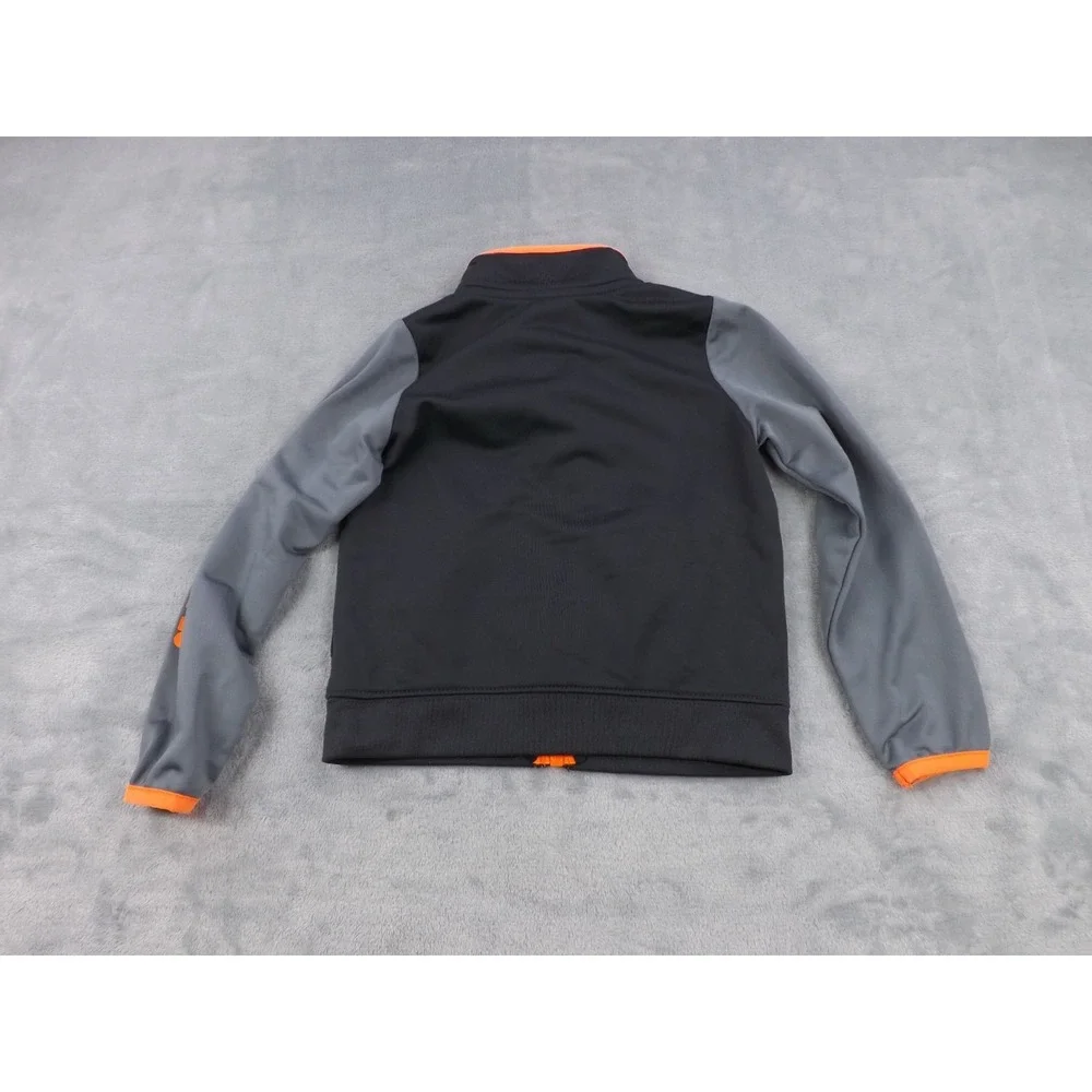 Nike Jacket Boy's Size 2T Toddler Gray/Orange‎ Zip Up Pockets Just Do It Graphic